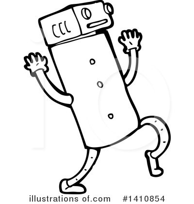 Royalty-Free (RF) Robot Clipart Illustration by lineartestpilot - Stock Sample #1410854
