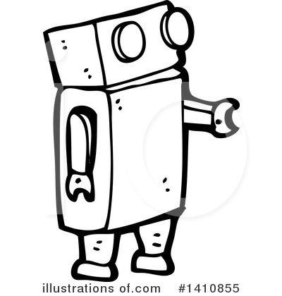 Royalty-Free (RF) Robot Clipart Illustration by lineartestpilot - Stock Sample #1410855
