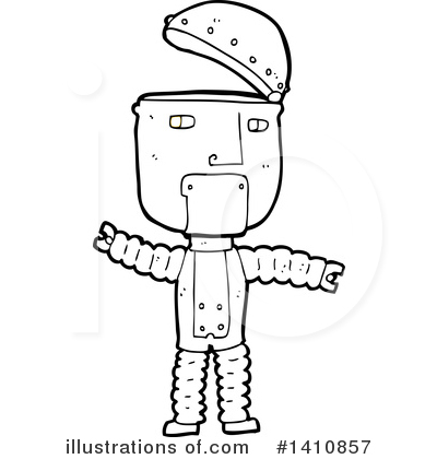 Royalty-Free (RF) Robot Clipart Illustration by lineartestpilot - Stock Sample #1410857