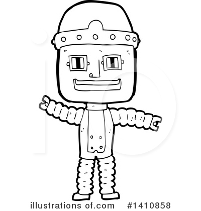 Royalty-Free (RF) Robot Clipart Illustration by lineartestpilot - Stock Sample #1410858