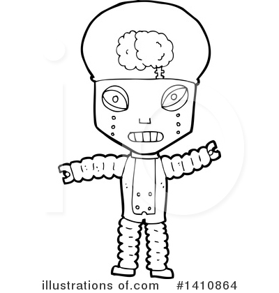 Royalty-Free (RF) Robot Clipart Illustration by lineartestpilot - Stock Sample #1410864