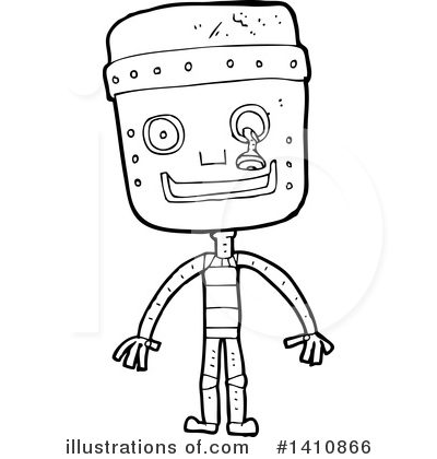 Royalty-Free (RF) Robot Clipart Illustration by lineartestpilot - Stock Sample #1410866