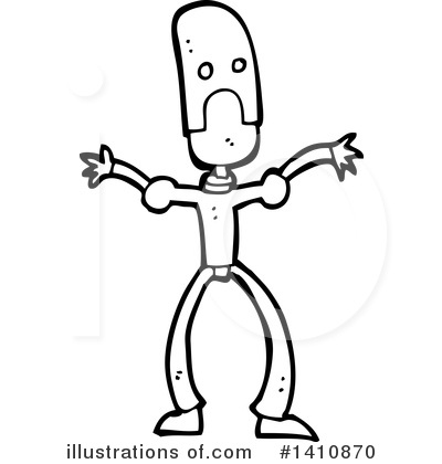 Royalty-Free (RF) Robot Clipart Illustration by lineartestpilot - Stock Sample #1410870