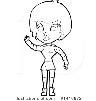 Royalty-Free (RF) Robot Clipart Illustration by lineartestpilot - Stock Sample #1410872