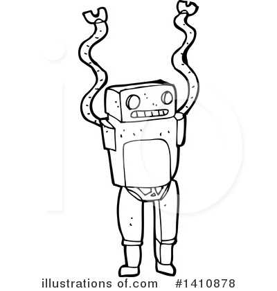 Royalty-Free (RF) Robot Clipart Illustration by lineartestpilot - Stock Sample #1410878