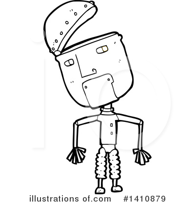 Royalty-Free (RF) Robot Clipart Illustration by lineartestpilot - Stock Sample #1410879