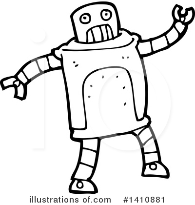 Royalty-Free (RF) Robot Clipart Illustration by lineartestpilot - Stock Sample #1410881
