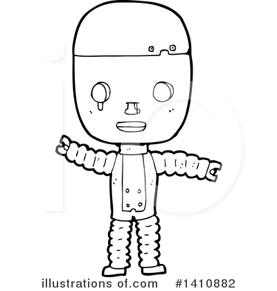 Royalty-Free (RF) Robot Clipart Illustration by lineartestpilot - Stock Sample #1410882