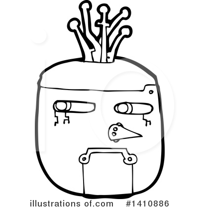 Royalty-Free (RF) Robot Clipart Illustration by lineartestpilot - Stock Sample #1410886