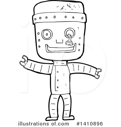 Royalty-Free (RF) Robot Clipart Illustration by lineartestpilot - Stock Sample #1410896