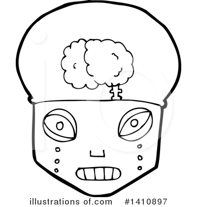 Royalty-Free (RF) Robot Clipart Illustration by lineartestpilot - Stock Sample #1410897