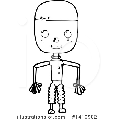 Royalty-Free (RF) Robot Clipart Illustration by lineartestpilot - Stock Sample #1410902