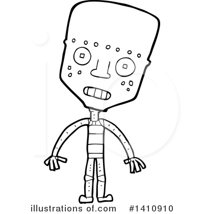 Royalty-Free (RF) Robot Clipart Illustration by lineartestpilot - Stock Sample #1410910