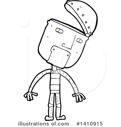Royalty-Free (RF) Robot Clipart Illustration by lineartestpilot - Stock Sample #1410915