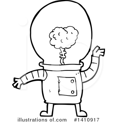 Royalty-Free (RF) Robot Clipart Illustration by lineartestpilot - Stock Sample #1410917