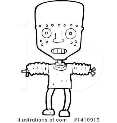 Royalty-Free (RF) Robot Clipart Illustration by lineartestpilot - Stock Sample #1410919
