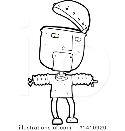 Royalty-Free (RF) Robot Clipart Illustration by lineartestpilot - Stock Sample #1410920