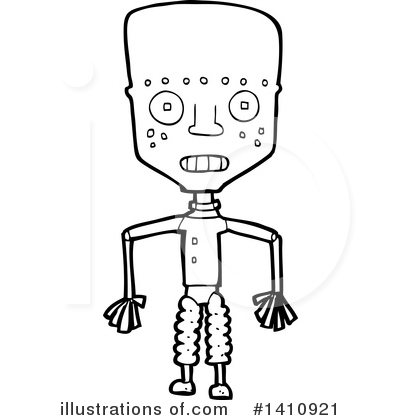 Royalty-Free (RF) Robot Clipart Illustration by lineartestpilot - Stock Sample #1410921