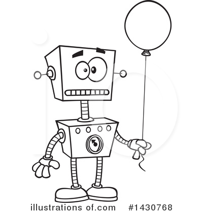 Royalty-Free (RF) Robot Clipart Illustration by toonaday - Stock Sample #1430768
