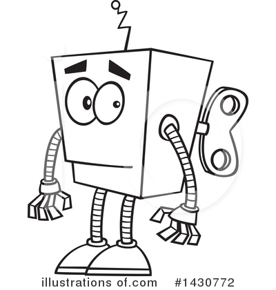Royalty-Free (RF) Robot Clipart Illustration by toonaday - Stock Sample #1430772