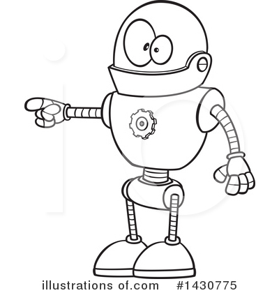 Royalty-Free (RF) Robot Clipart Illustration by toonaday - Stock Sample #1430775