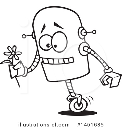 Royalty-Free (RF) Robot Clipart Illustration by toonaday - Stock Sample #1451685