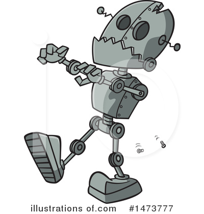 Royalty-Free (RF) Robot Clipart Illustration by toonaday - Stock Sample #1473777
