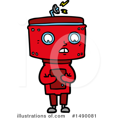 Royalty-Free (RF) Robot Clipart Illustration by lineartestpilot - Stock Sample #1490081