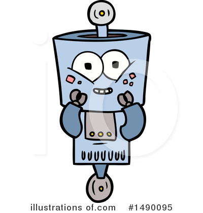 Royalty-Free (RF) Robot Clipart Illustration by lineartestpilot - Stock Sample #1490095