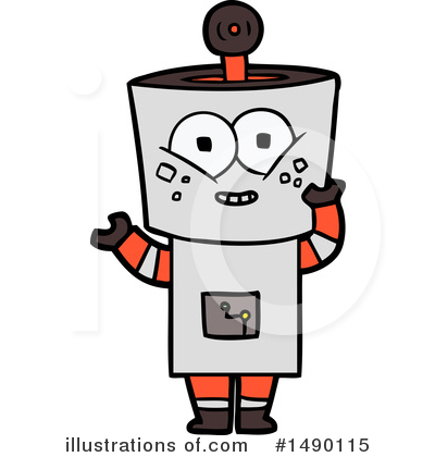 Royalty-Free (RF) Robot Clipart Illustration by lineartestpilot - Stock Sample #1490115