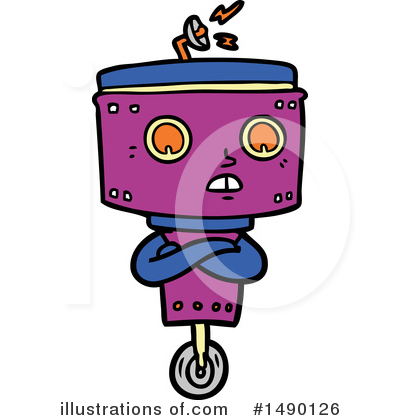 Royalty-Free (RF) Robot Clipart Illustration by lineartestpilot - Stock Sample #1490126