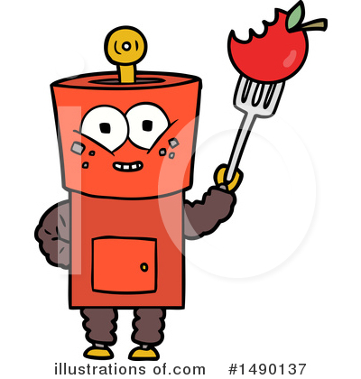 Royalty-Free (RF) Robot Clipart Illustration by lineartestpilot - Stock Sample #1490137