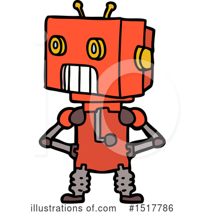 Royalty-Free (RF) Robot Clipart Illustration by lineartestpilot - Stock Sample #1517786