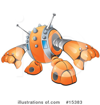 Royalty-Free (RF) Robot Clipart Illustration by Leo Blanchette - Stock Sample #15383