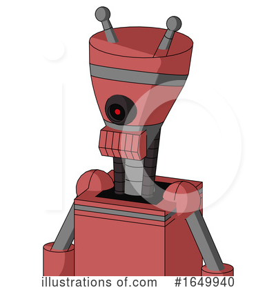 Pink Robot Clipart #1649940 by Leo Blanchette