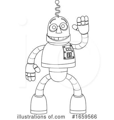 Royalty-Free (RF) Robot Clipart Illustration by AtStockIllustration - Stock Sample #1659566