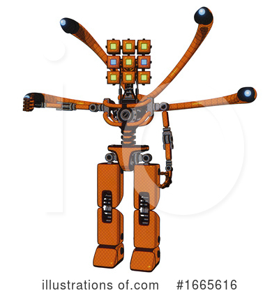 Royalty-Free (RF) Robot Clipart Illustration by Leo Blanchette - Stock Sample #1665616