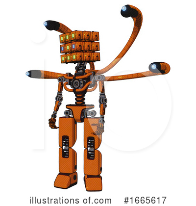 Royalty-Free (RF) Robot Clipart Illustration by Leo Blanchette - Stock Sample #1665617