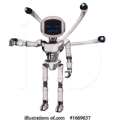 Royalty-Free (RF) Robot Clipart Illustration by Leo Blanchette - Stock Sample #1669637