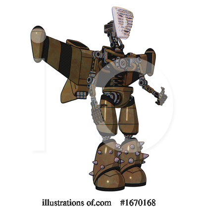 Royalty-Free (RF) Robot Clipart Illustration by Leo Blanchette - Stock Sample #1670168