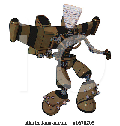 Royalty-Free (RF) Robot Clipart Illustration by Leo Blanchette - Stock Sample #1670203