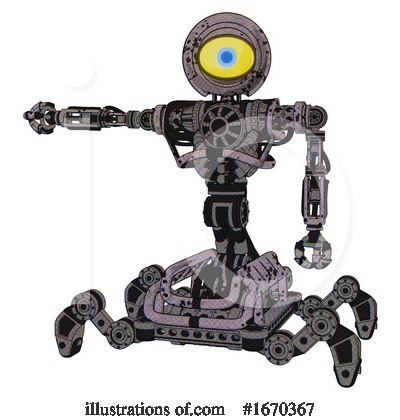 Royalty-Free (RF) Robot Clipart Illustration by Leo Blanchette - Stock Sample #1670367