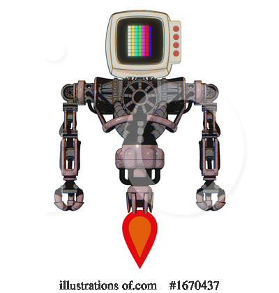 Royalty-Free (RF) Robot Clipart Illustration by Leo Blanchette - Stock Sample #1670437