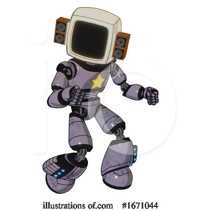 Royalty-Free (RF) Robot Clipart Illustration by Leo Blanchette - Stock Sample #1671044