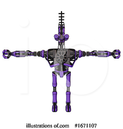 Royalty-Free (RF) Robot Clipart Illustration by Leo Blanchette - Stock Sample #1671107