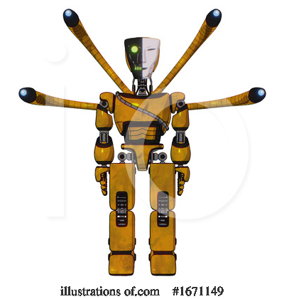 Royalty-Free (RF) Robot Clipart Illustration by Leo Blanchette - Stock Sample #1671149