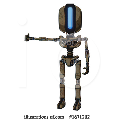 Royalty-Free (RF) Robot Clipart Illustration by Leo Blanchette - Stock Sample #1671202