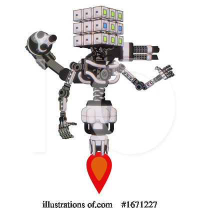 Royalty-Free (RF) Robot Clipart Illustration by Leo Blanchette - Stock Sample #1671227