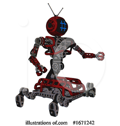 Royalty-Free (RF) Robot Clipart Illustration by Leo Blanchette - Stock Sample #1671242