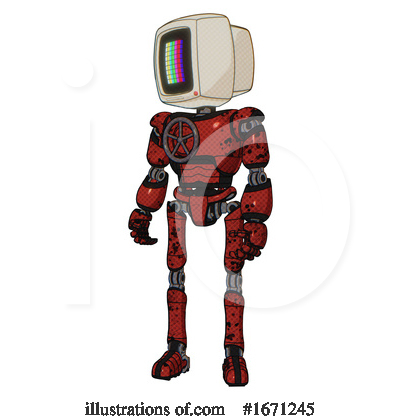 Royalty-Free (RF) Robot Clipart Illustration by Leo Blanchette - Stock Sample #1671245